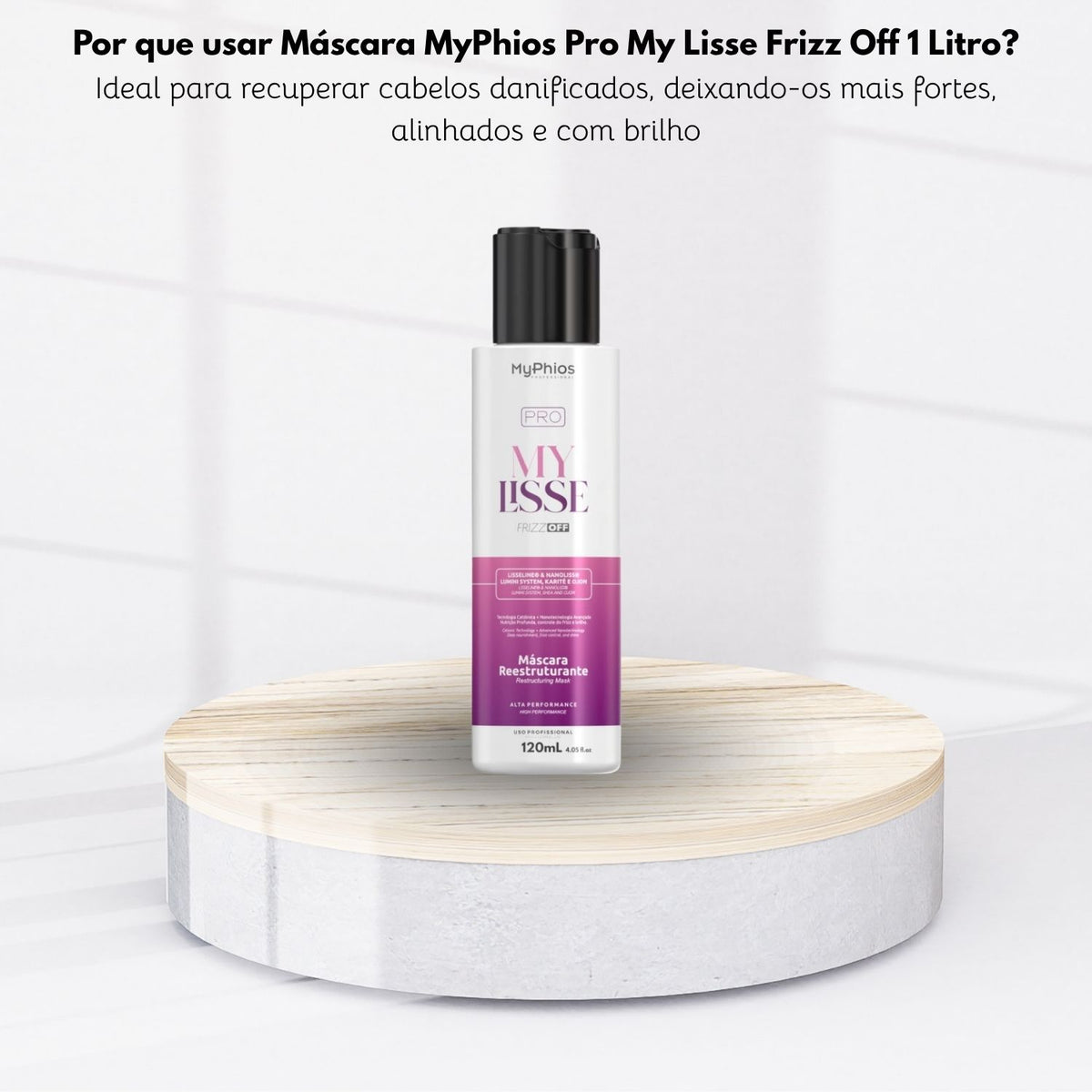 Máscara MyPhios Pro My Lisse Frizz Off Reestruturante Reducao Frizz 120 ml