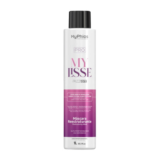 Máscara MyPhios Pro My Lisse Frizz Off Reestruturante Reducao Frizz 1 Litro