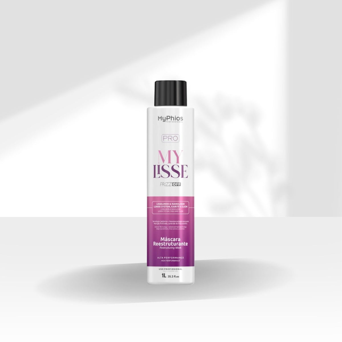 Máscara MyPhios Pro My Lisse Frizz Off Reestruturante Reducao Frizz 1 Litro