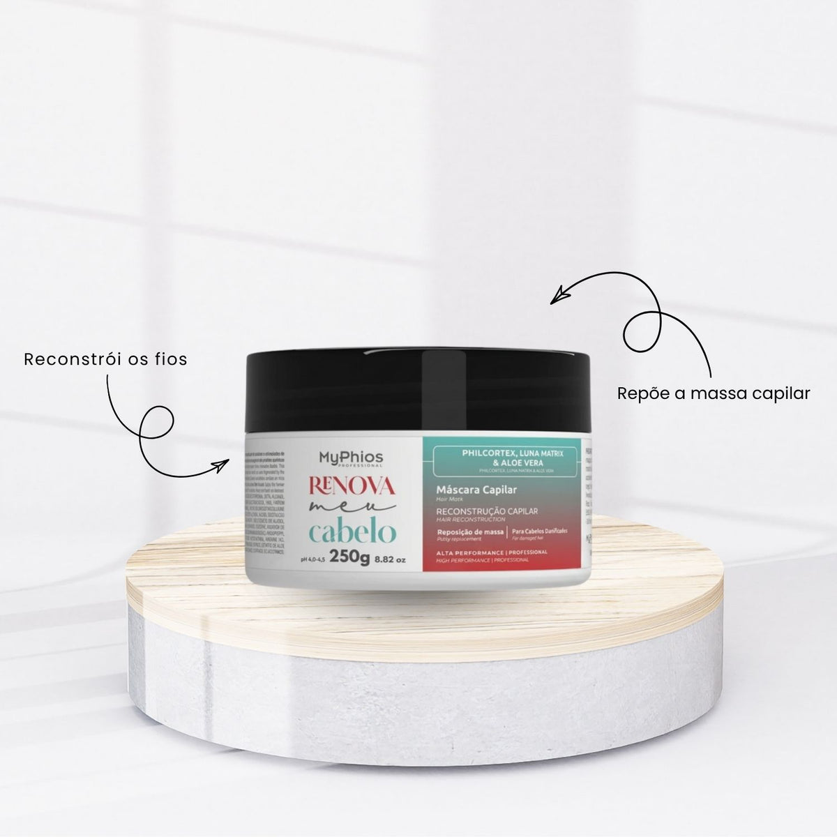 Máscara MyPhios Renova Meu Cabelo Para Reconstrução 250 g