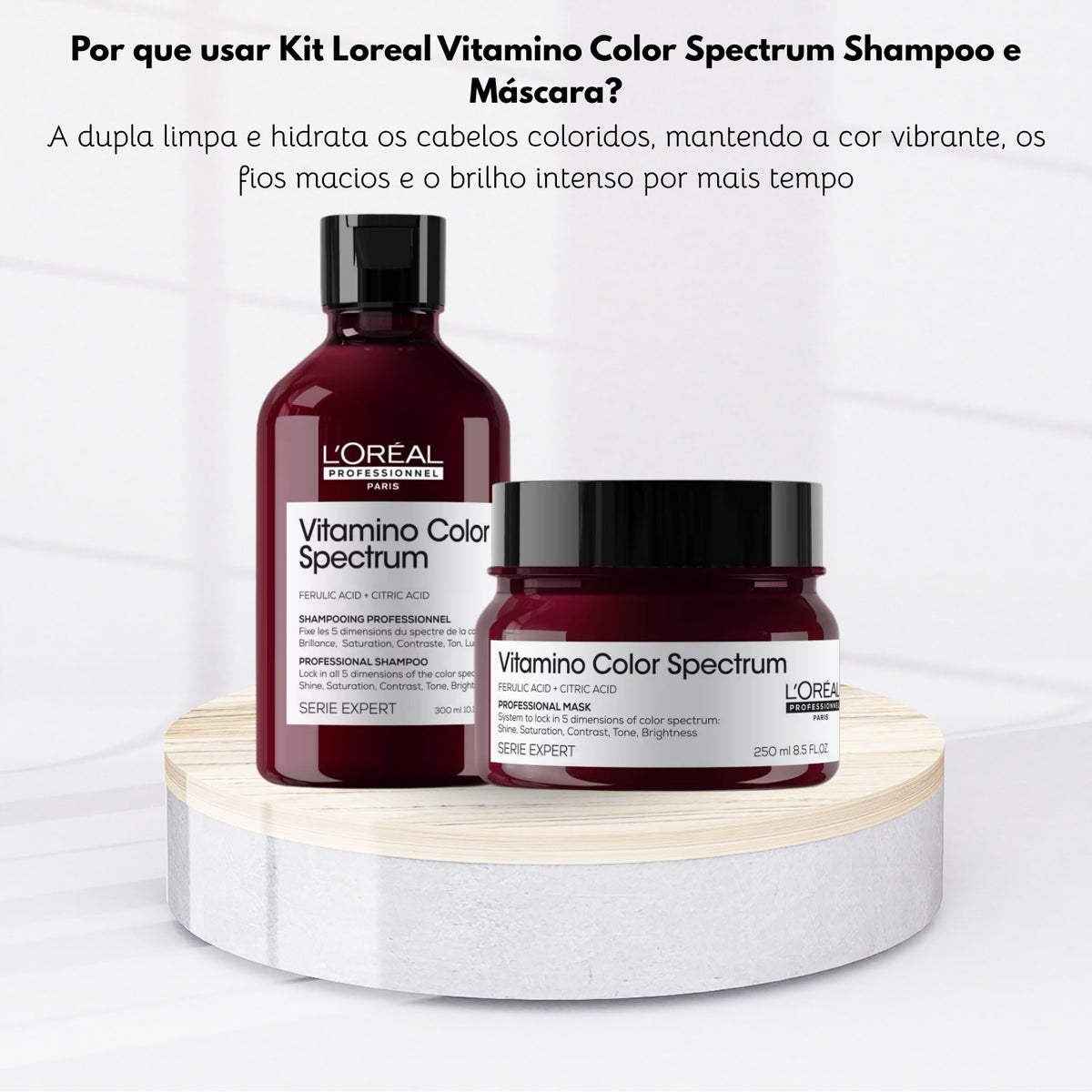 Kit Loreal Vitamino Color Spectrum Shampoo e Máscara