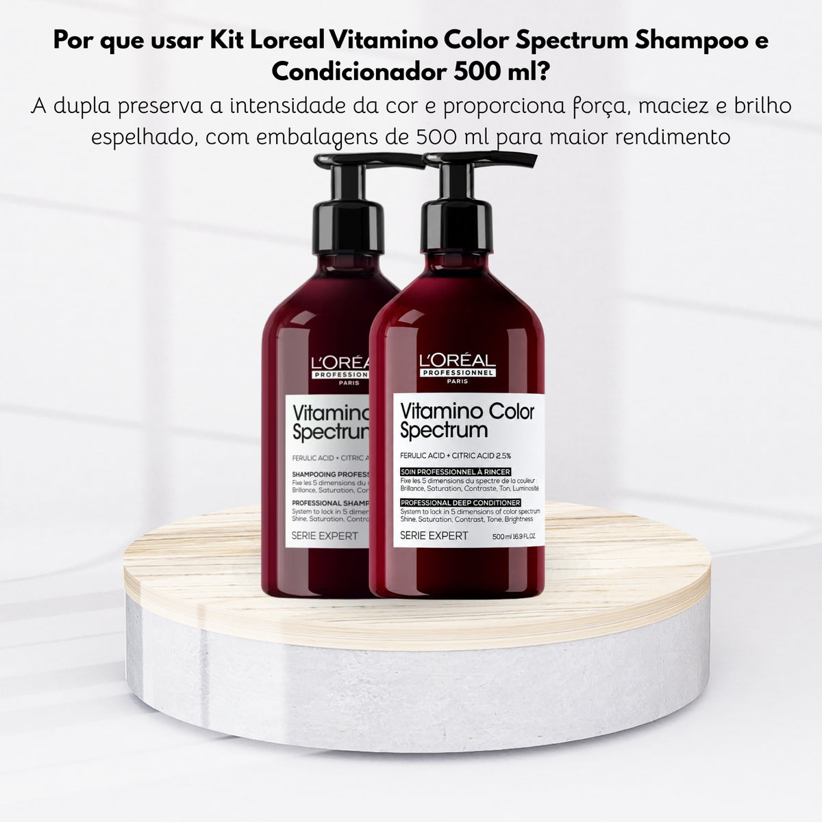 Kit Loreal Vitamino Color Spectrum Shampoo e Condicionador 500 ml