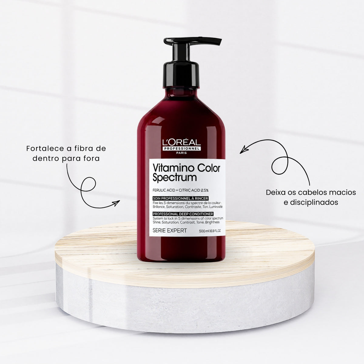 Kit Loreal Vitamino Color Spectrum Shampoo, Condicionador e Máscara 500 ml