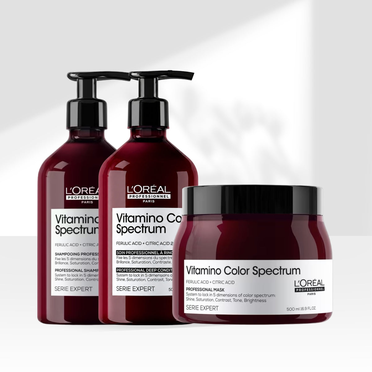 Kit Loreal Vitamino Color Spectrum Shampoo, Condicionador e Máscara 500 ml
