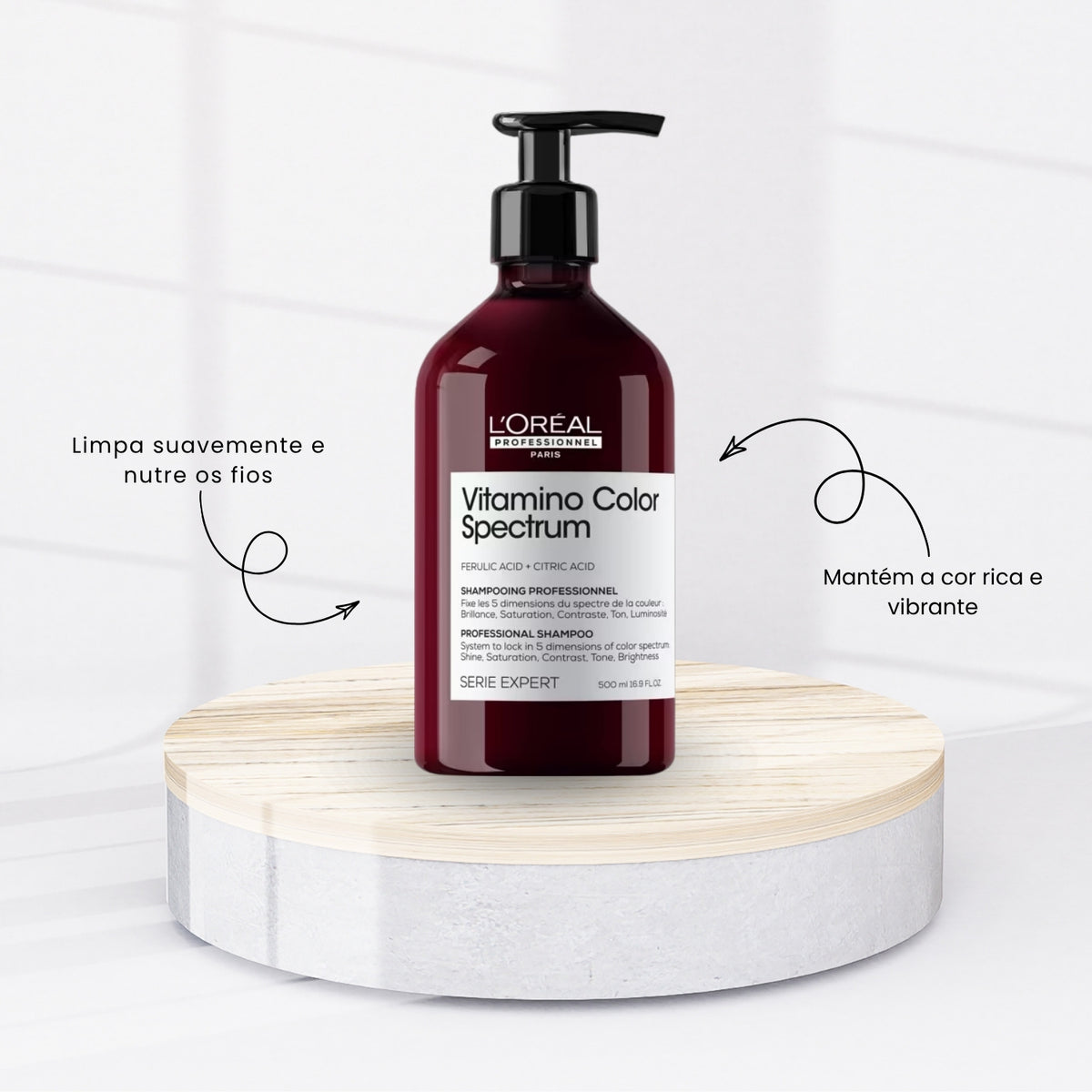 Kit Loreal Vitamino Color Spectrum Shampoo e Máscara 500 ml