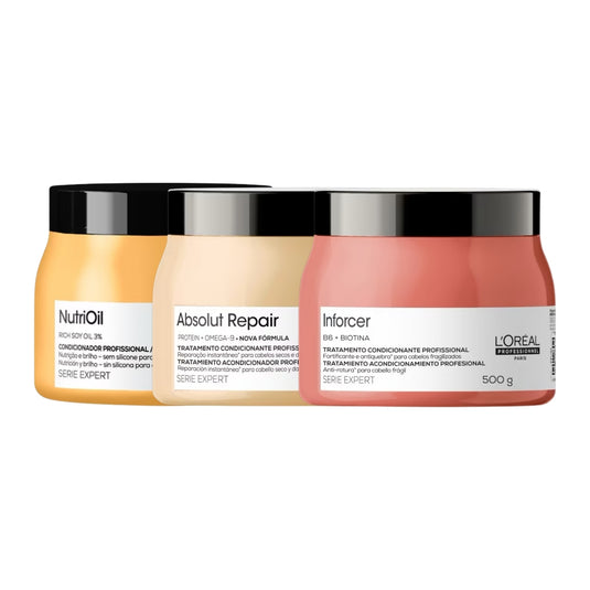 Kit Loreal Cronograma Capilar Máscaras 500 g