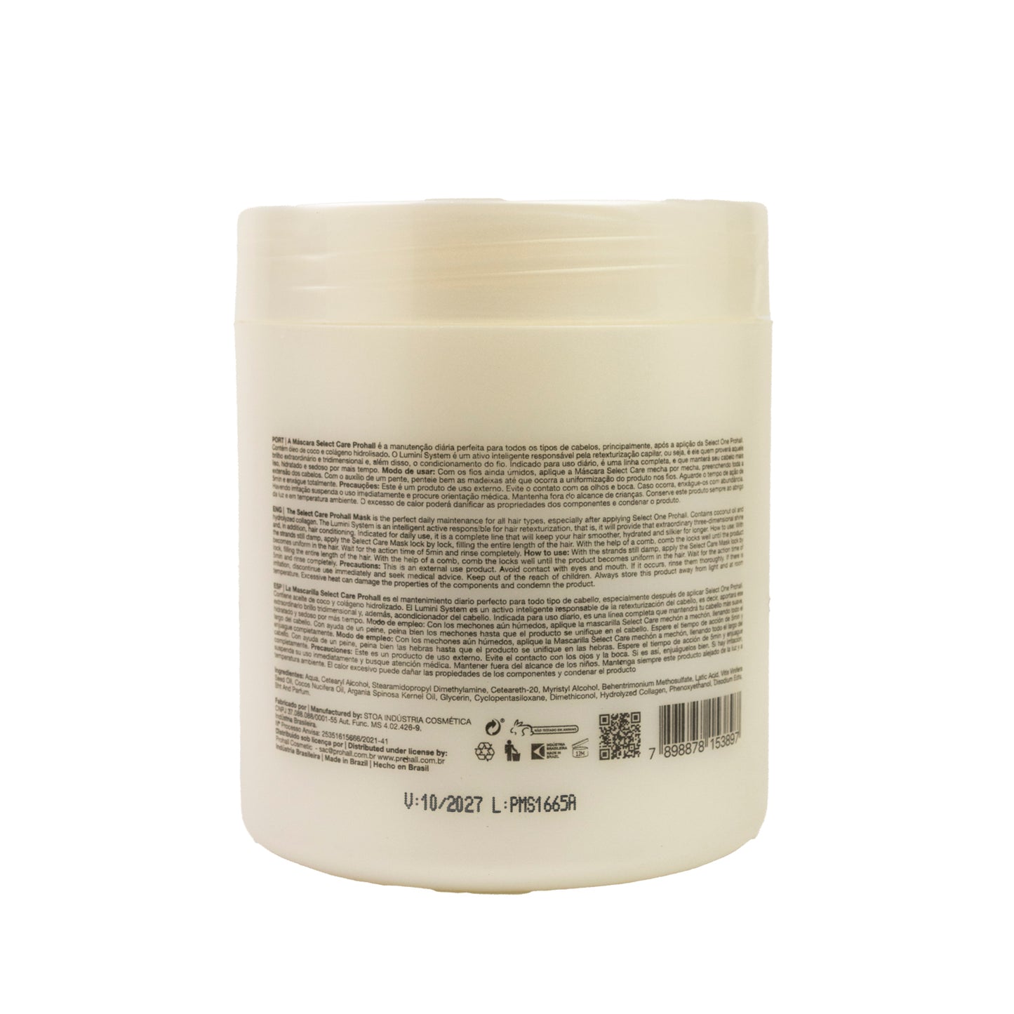 Máscara Prohall Cosmetic Select Care Máscara de Hidratação 500 g