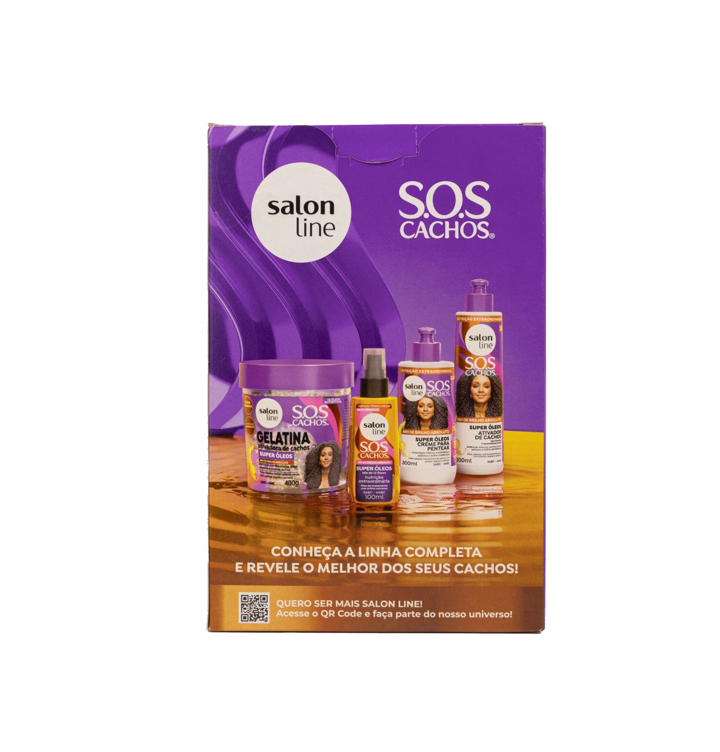 Kit Salon Line S.O.S Cachos Super Shampoo Condicionador para Cabelo Cacheado