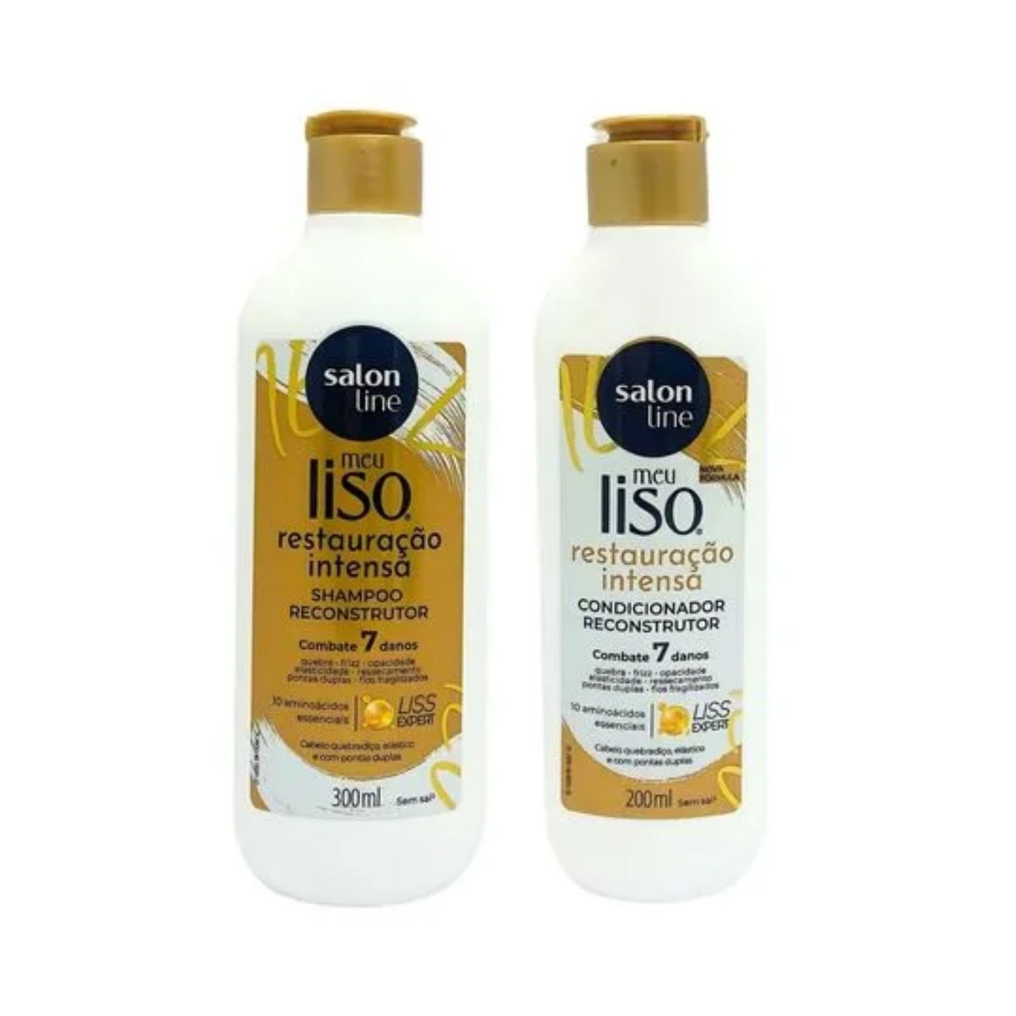 Kit Salon Line Meu Liso Reconstrutor Shampoo Condicionador