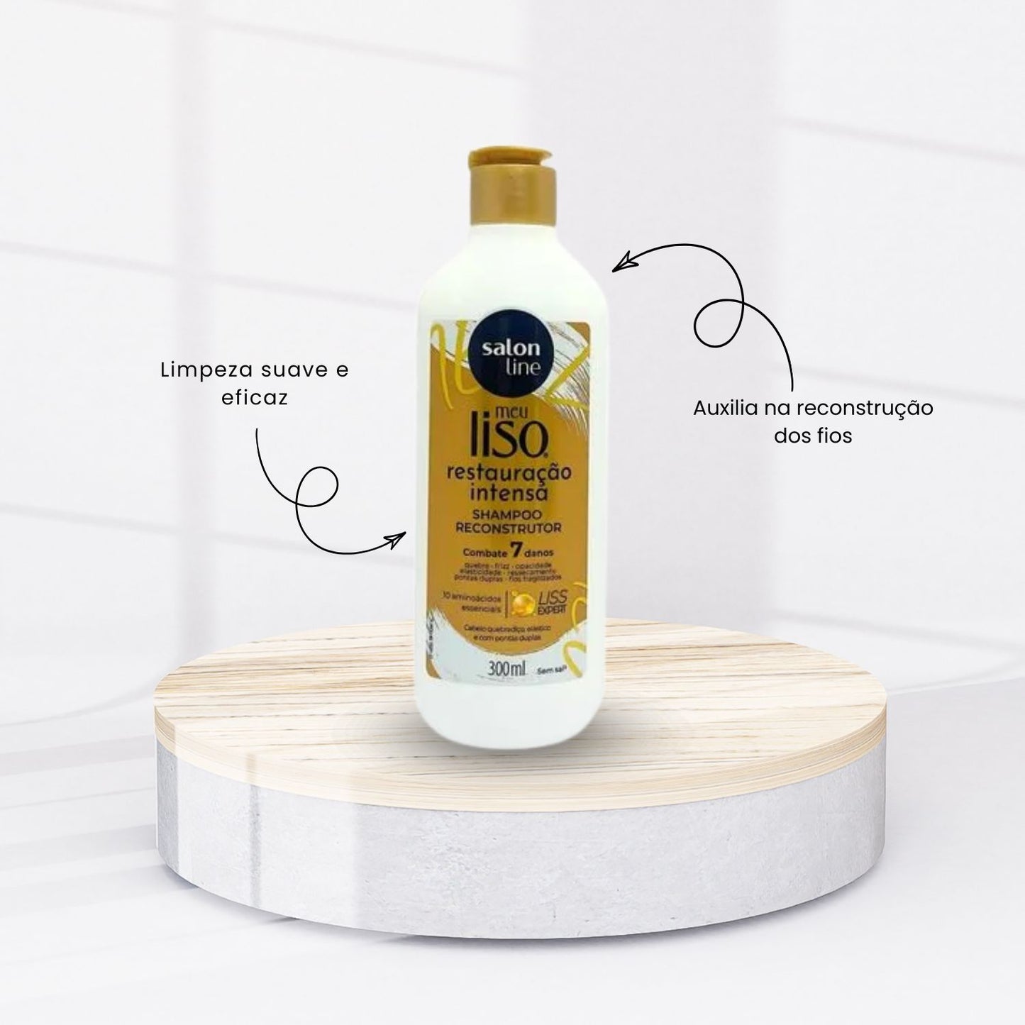 Kit Salon Line Meu Liso Reconstrutor Shampoo Condicionador