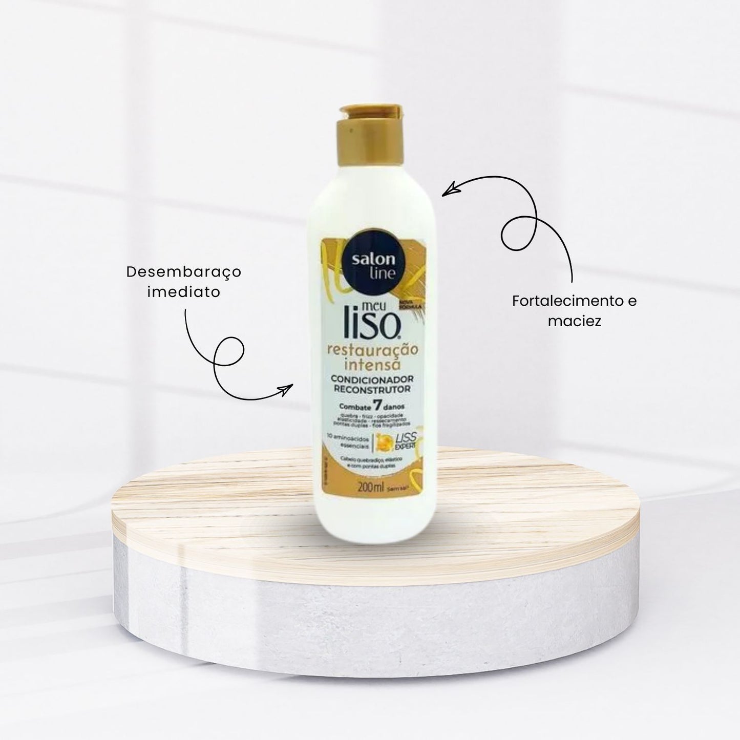 Kit Salon Line Meu Liso Reconstrutor Shampoo Condicionador