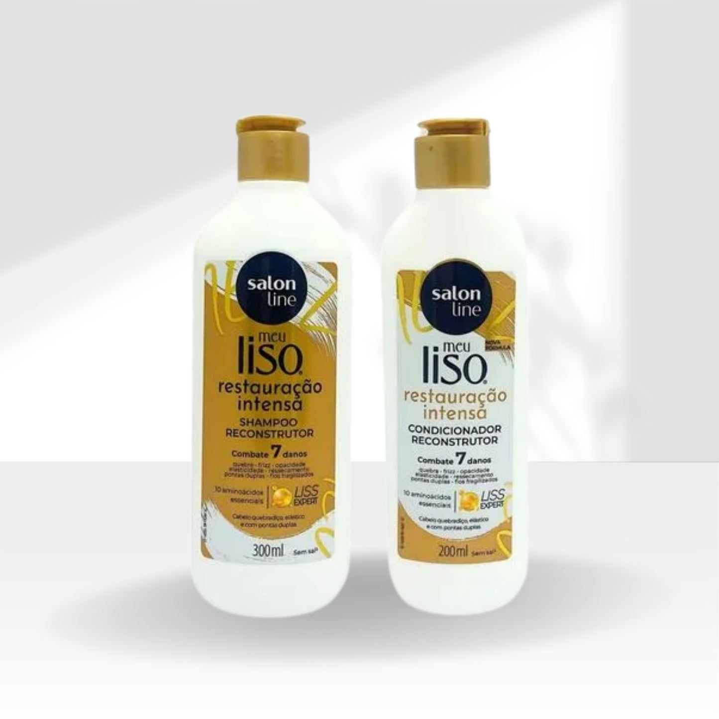 Kit Salon Line Meu Liso Reconstrutor Shampoo Condicionador