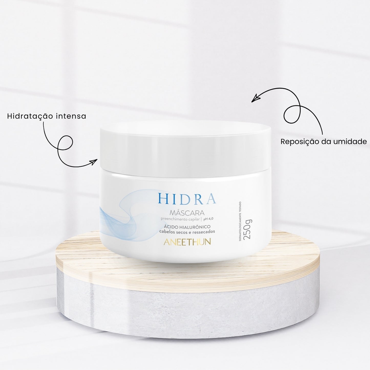 Kit Aneethun Cronograma Capilar Máscara de Hidratação Nutrição Reconstrução 3 x 250 g
