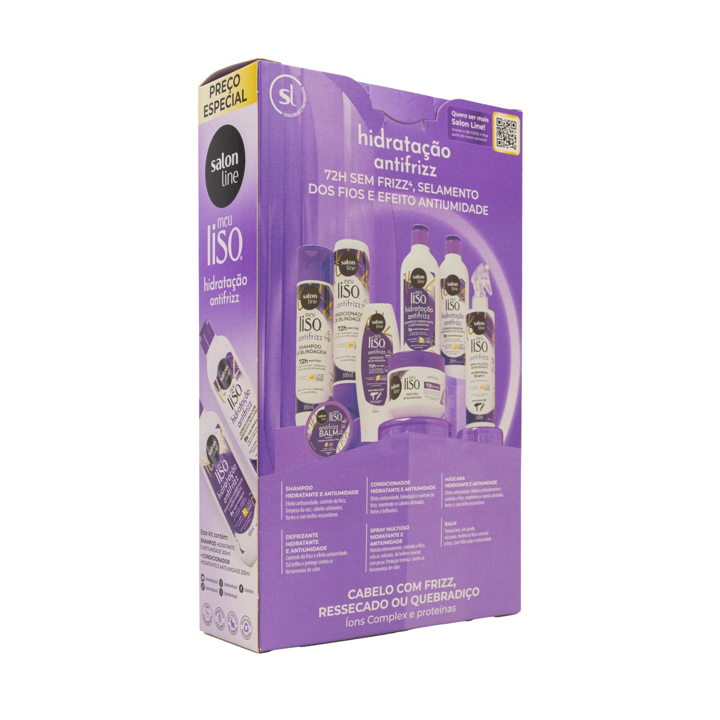 Kit Salon Line Meu Liso Hidratação Shampoo e Condicionador