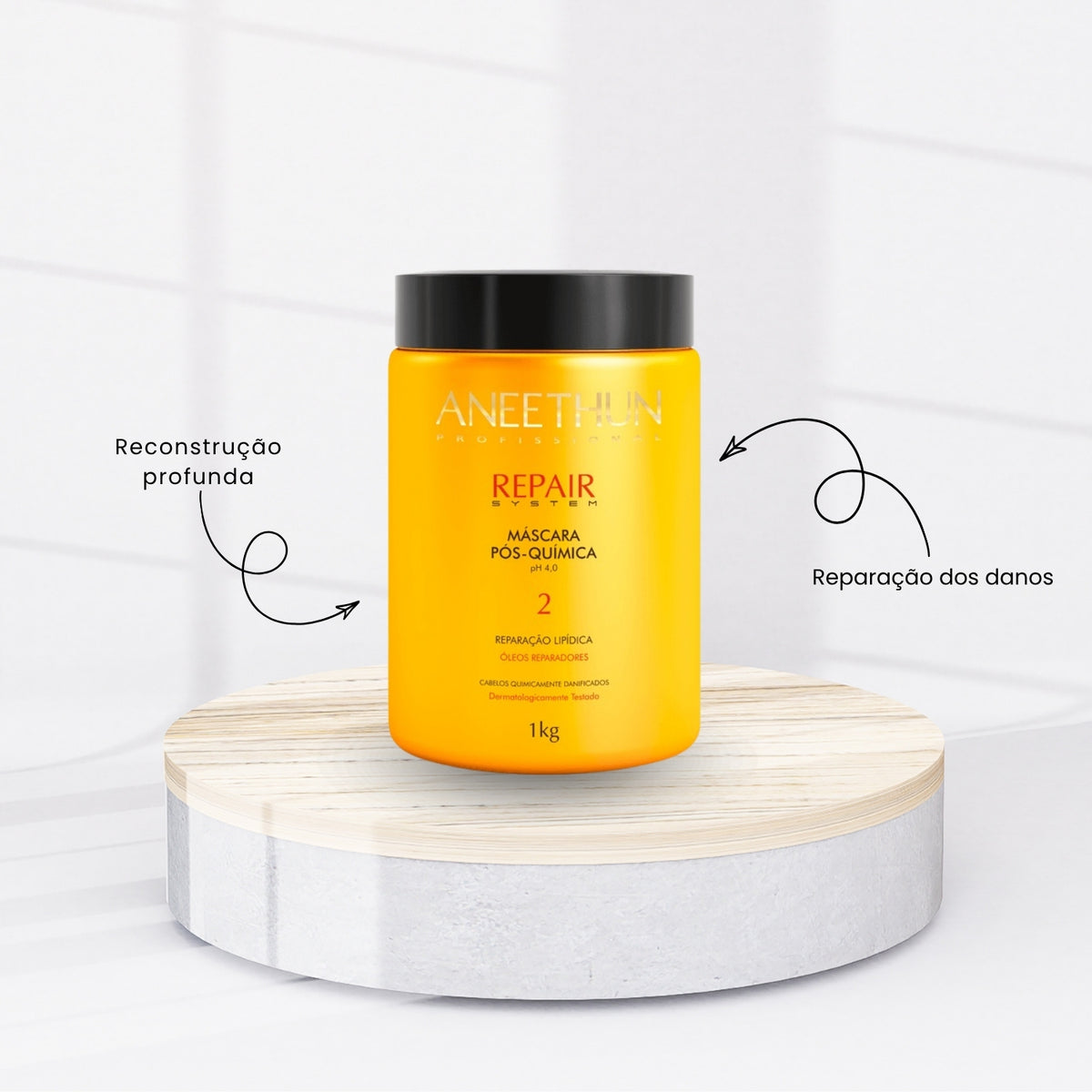 Kit Aneethun Cronograma Capilar Máscara de Hidratação Nutrição Reconstrução 3 x 1 Kg