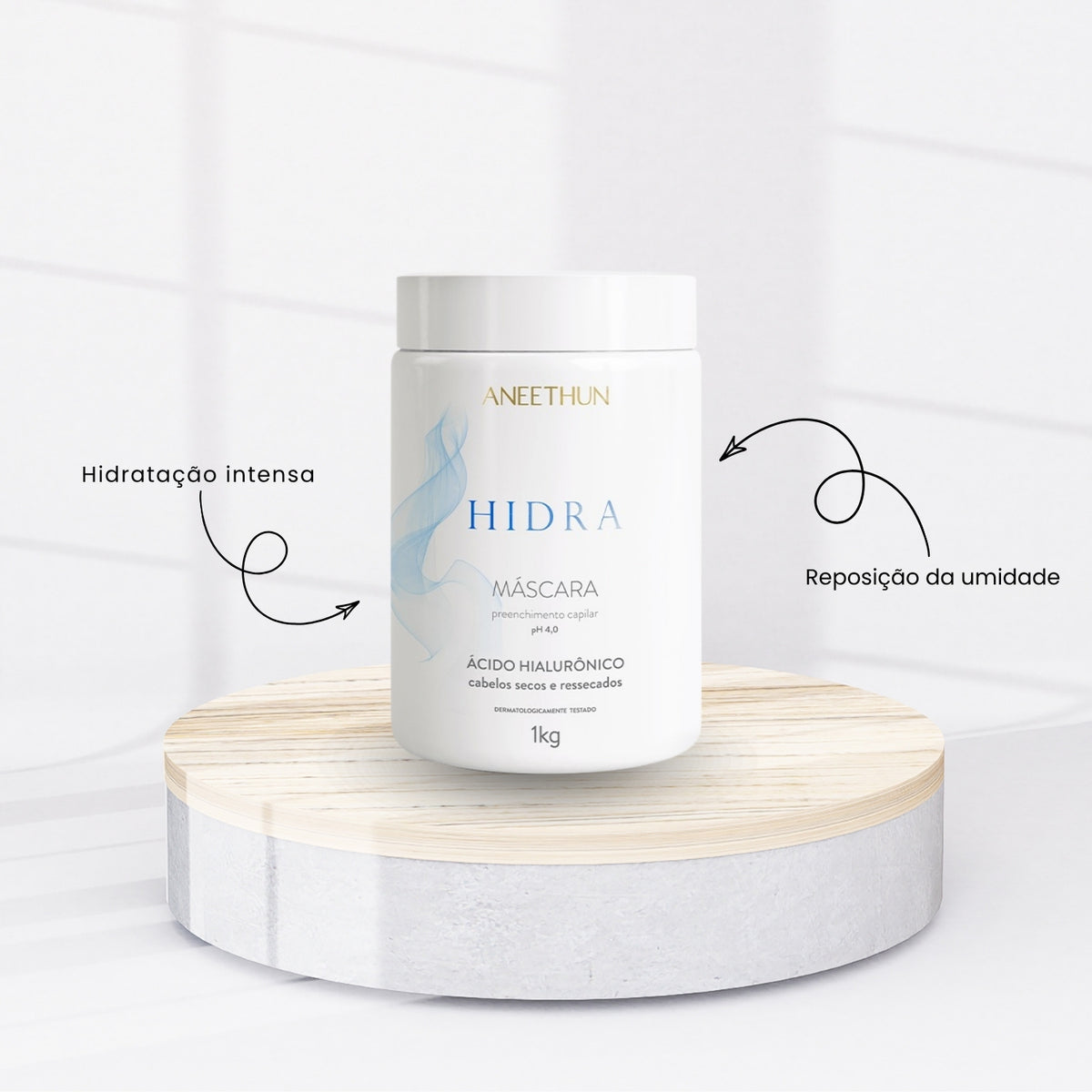 Kit Aneethun Cronograma Capilar Máscara de Hidratação Nutrição Reconstrução 3 x 1 Kg