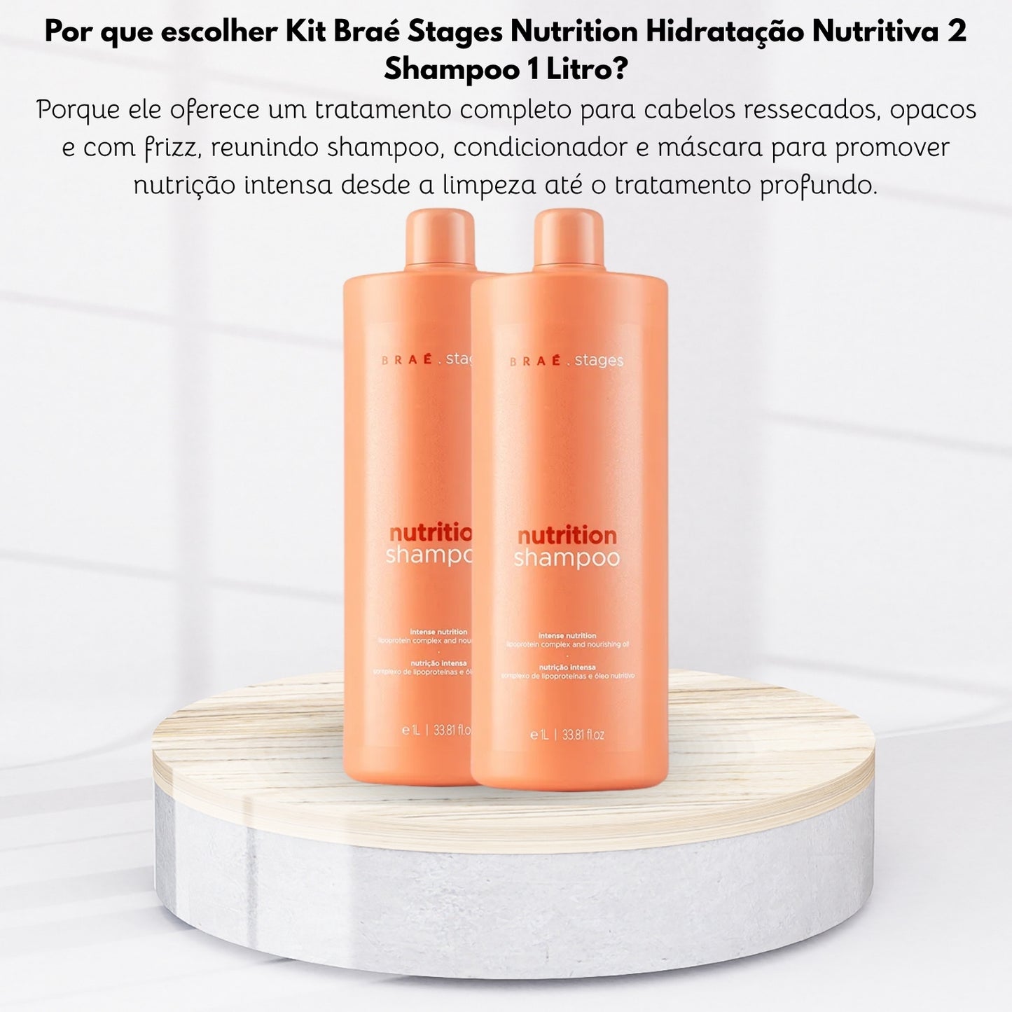 Kit Braé Stages Nutrition Hidratação Nutritiva 2 Shampoo 1 Litro