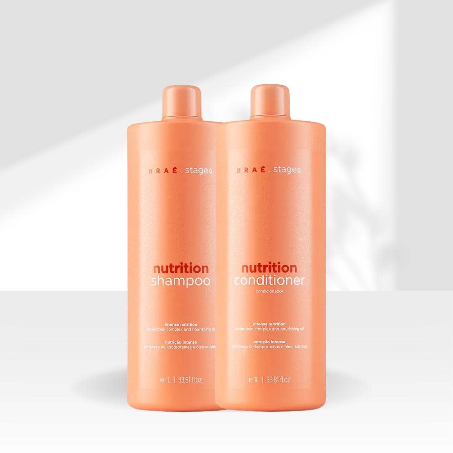 Kit Braé Stages Nutrition Hidratação Nutritiva Shampoo e Condicionador 1 Litro