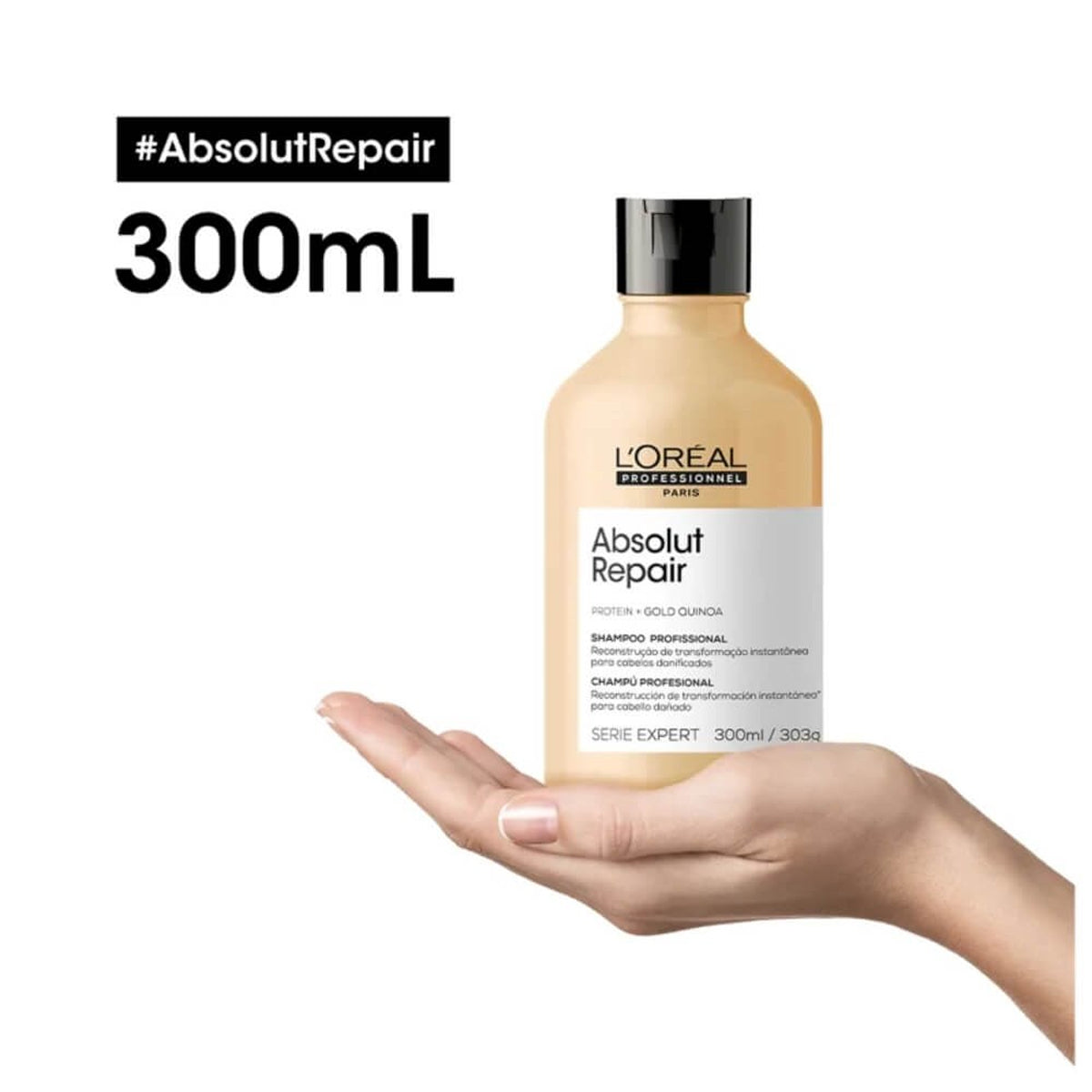 Kit Loreal Absolut Repair Shampoo 300 ml e Oleo Reparador 90 ml
