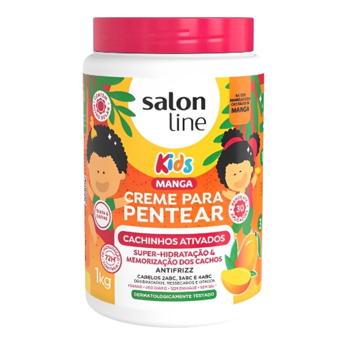 Creme de Pentear Salon Line Kids Manga Cachinhos Ativados Creme 1 Litro