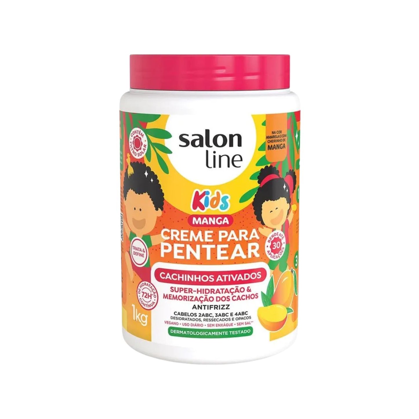 Creme de Pentear Salon Line Kids Manga Cachinhos Ativados Creme 1 Litro