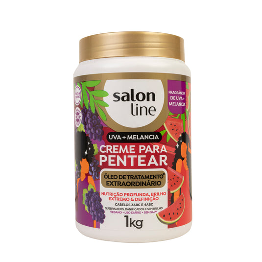 Leave-in Salon Line Uva + Melancia Creme Para Pentear 1 Litro