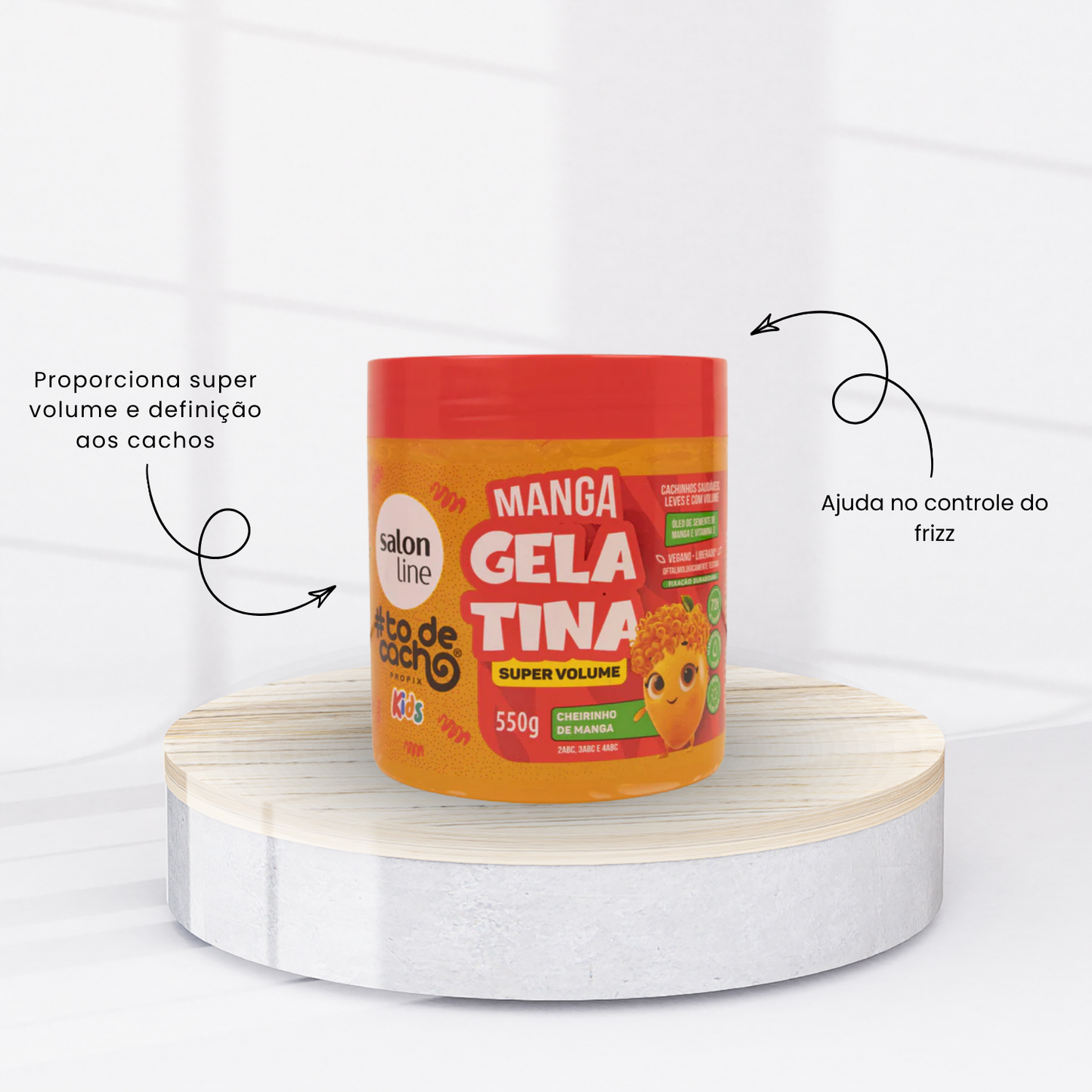 Gelatina Salon Line #todecacho Super Volume Manga 550 ml