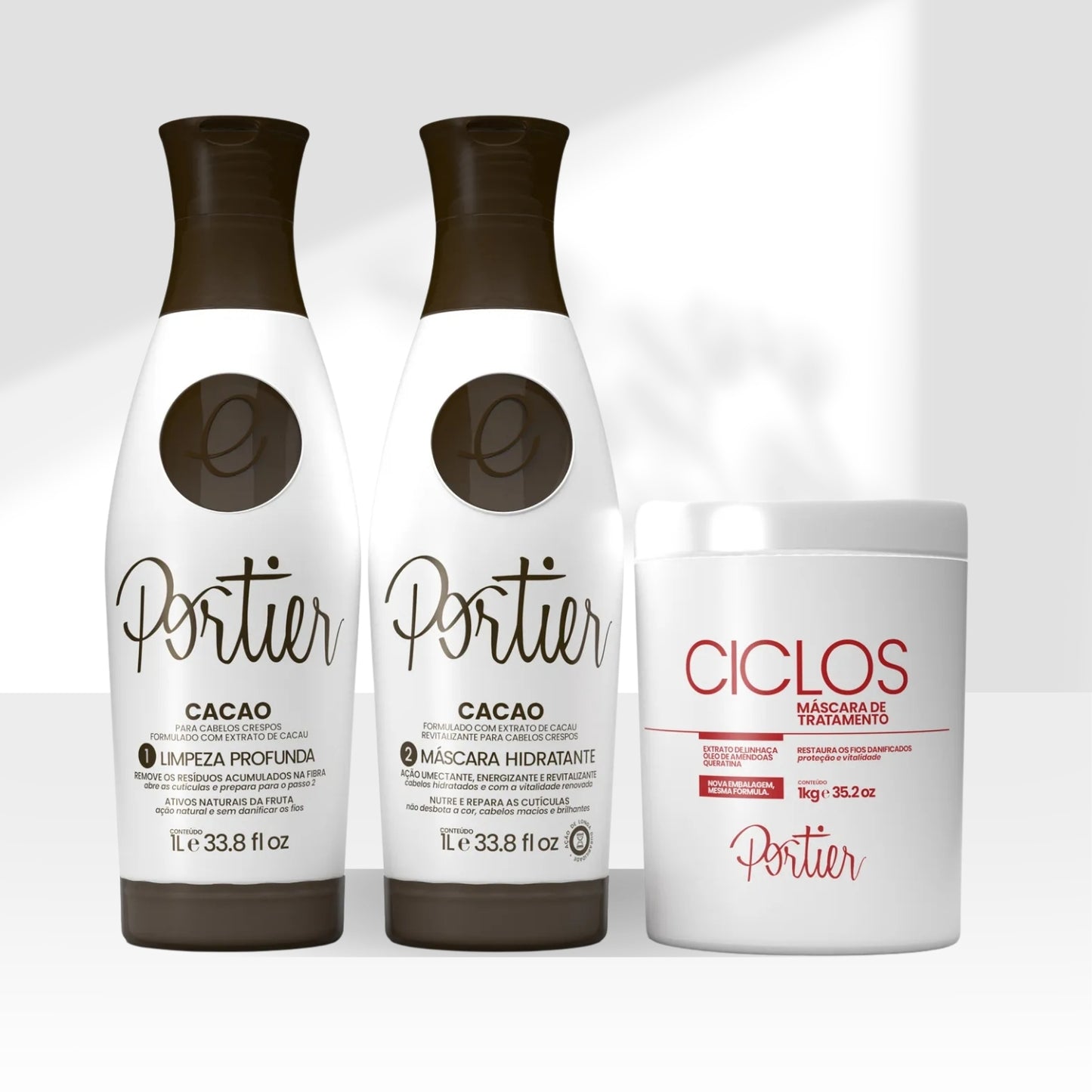Kit Portier Cacao Escova Progressiva (2 x 1 Litro) + Ciclos B-Tox Máscara Reconstrutora 1 Kg