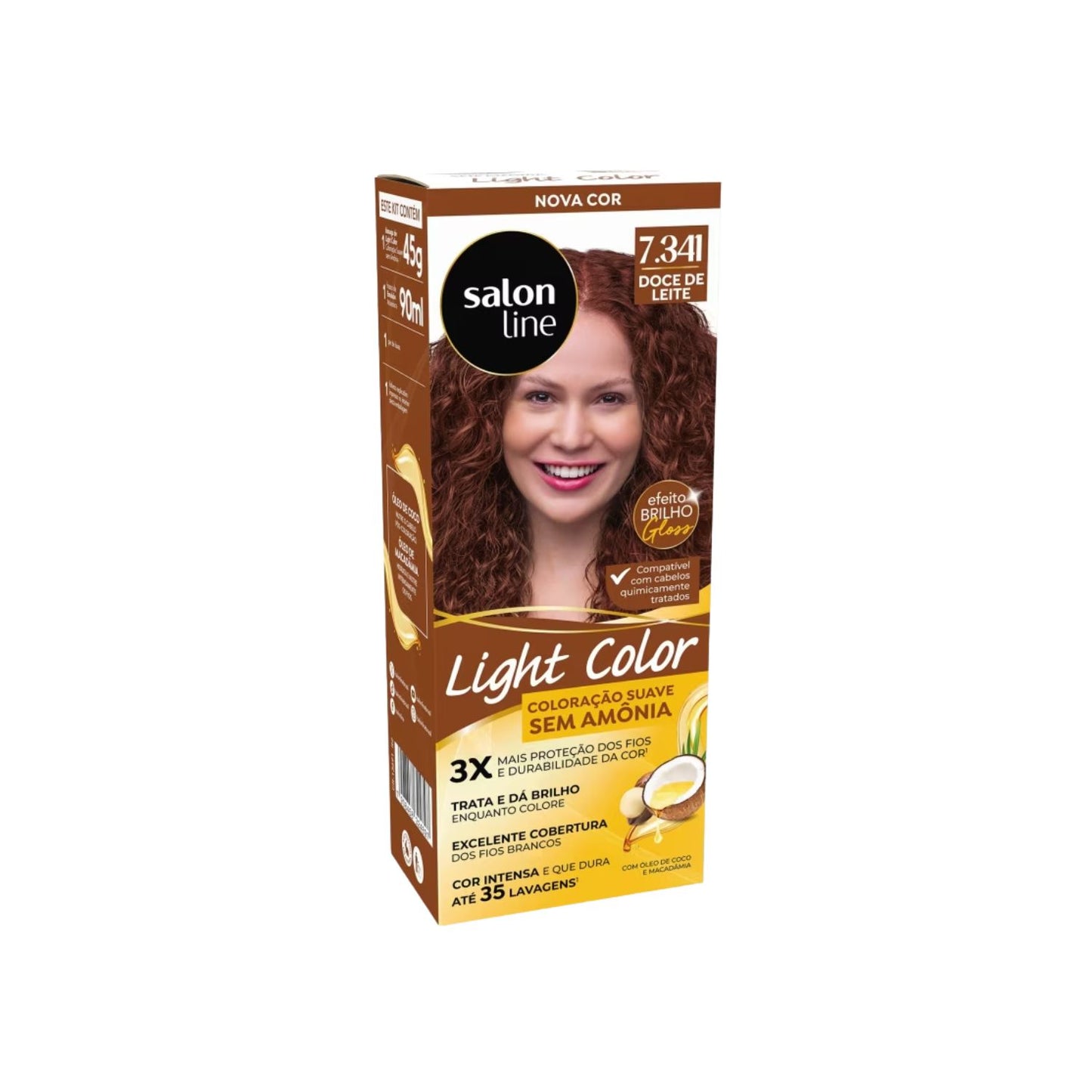 Tintura Salon Line Light Color 7.341 Doce de Leite Coloração