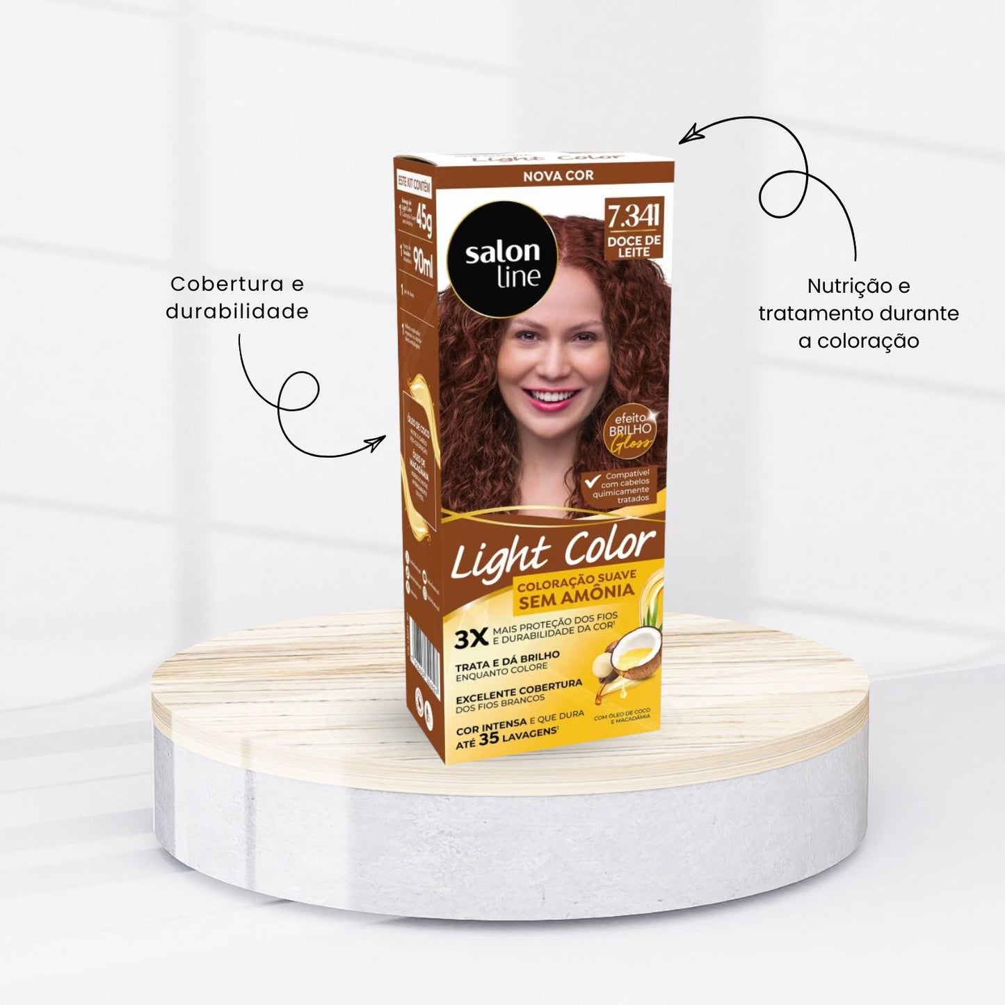 Tintura Salon Line Light Color 7.341 Doce de Leite Coloração