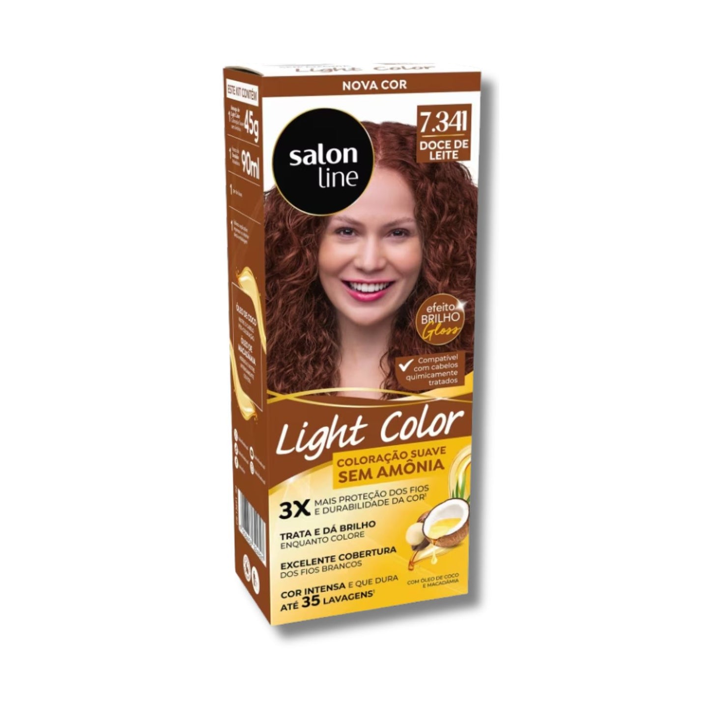 Tintura Salon Line Light Color 7.341 Doce de Leite Coloração