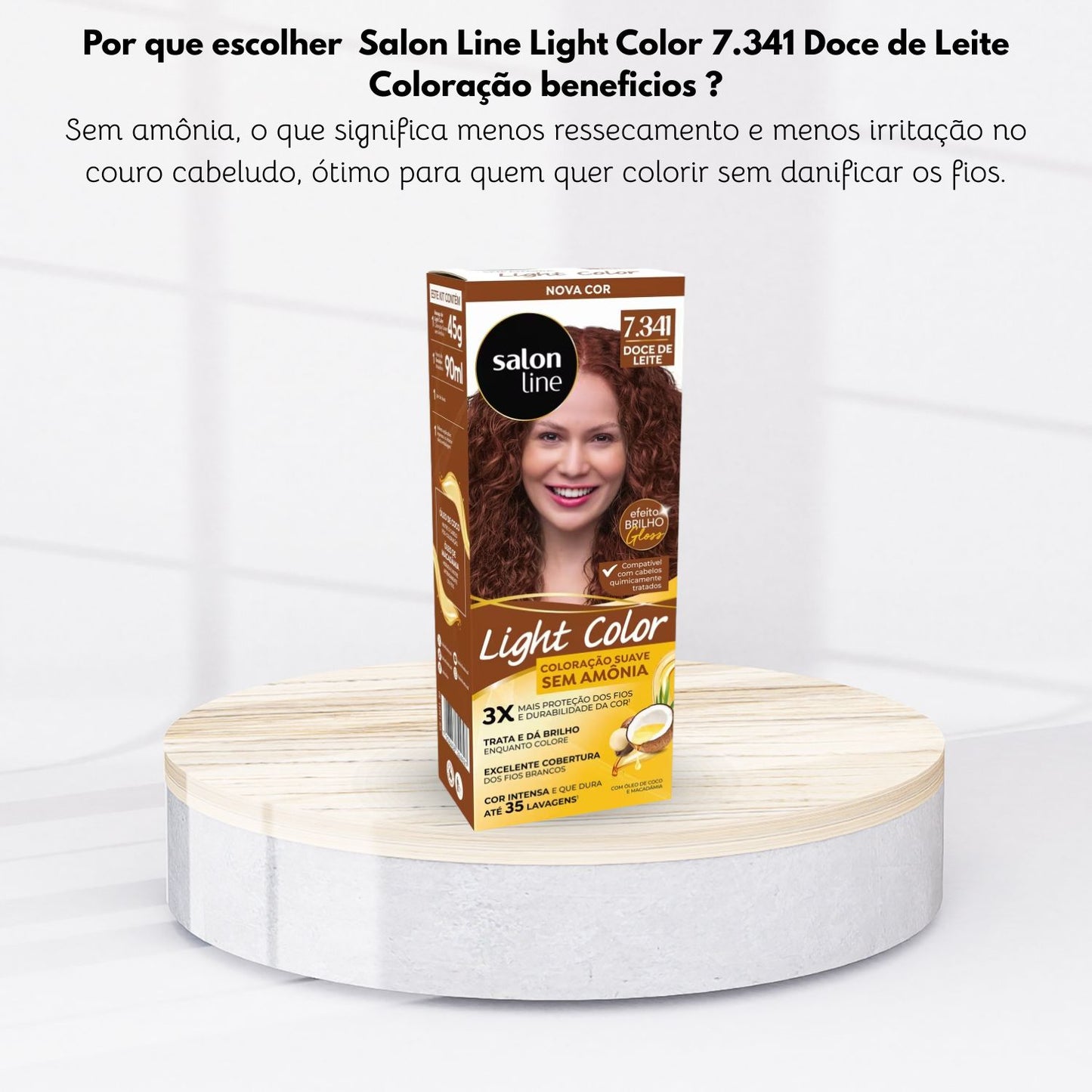 Tintura Salon Line Light Color 7.341 Doce de Leite Coloração