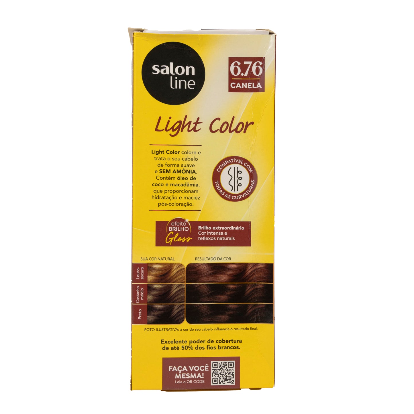 Tintura Salon Line Light Brilho Color 6.76 Canela Coloração