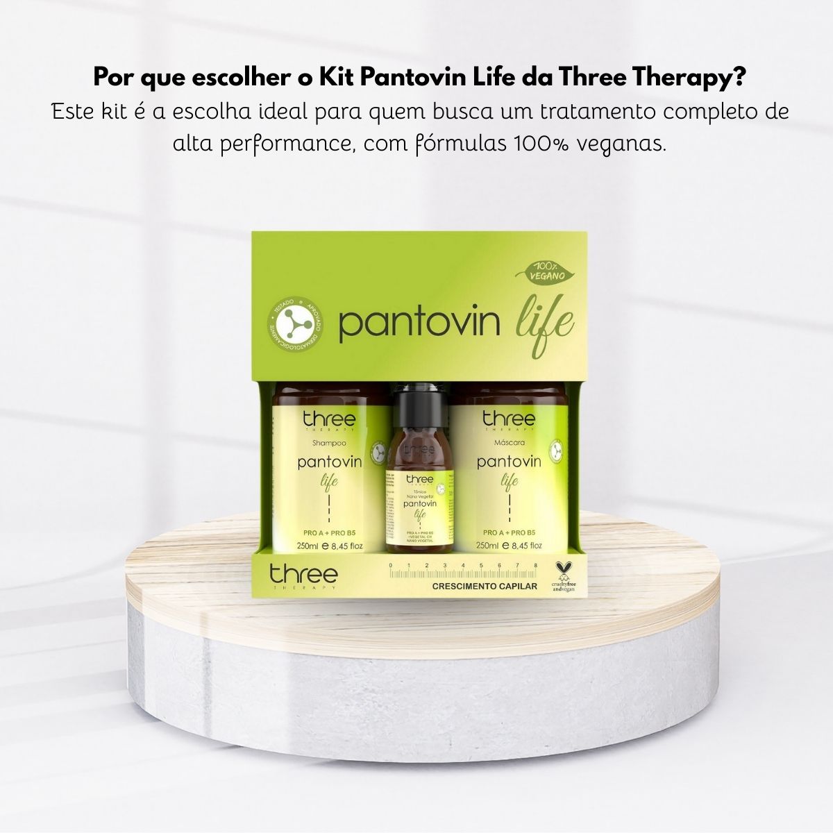 Kit Three Therapy Pantovin Life Crescimento Capilar