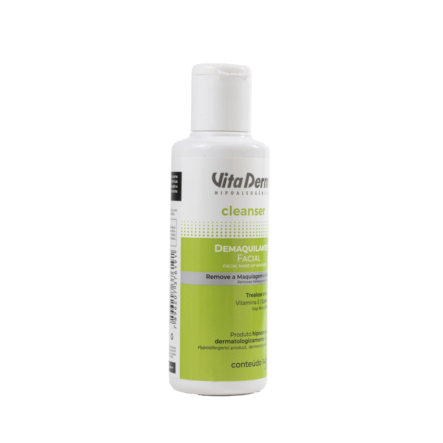 Vita Derm Hipoalergênica Cleanser Demaquilante Facial 140 ml