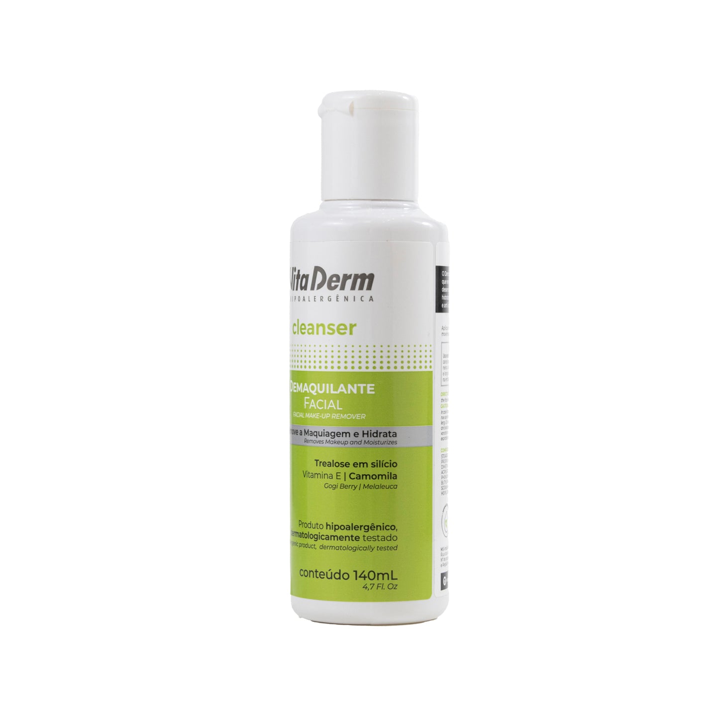 Vita Derm Hipoalergênica Cleanser Demaquilante Facial 140 ml