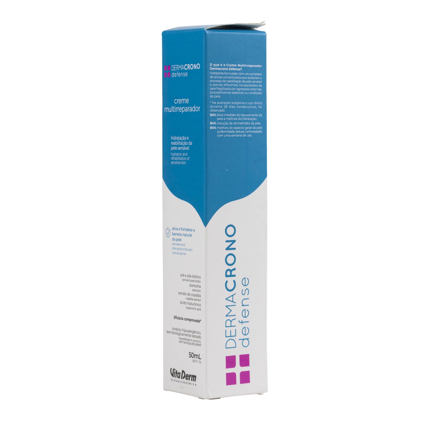 Vita Derm Hipoalergênica Dermacrono Creme com Ácido Hialurônico 50 ml