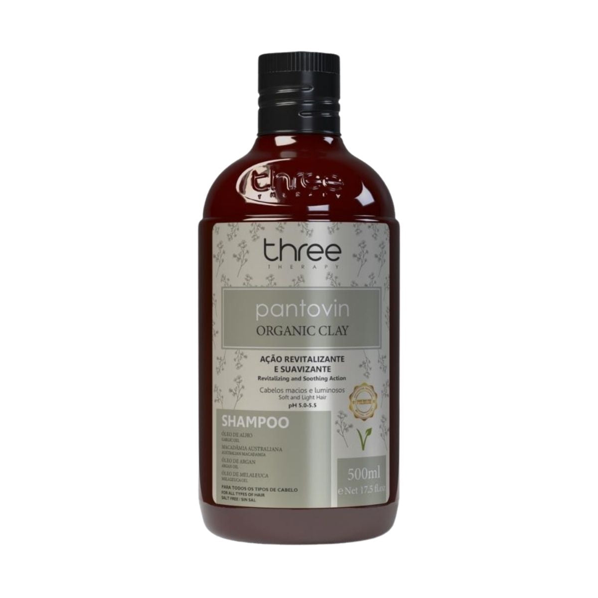 Shampoo Three Therapy Organic Clay Revitalizante 500 ml
