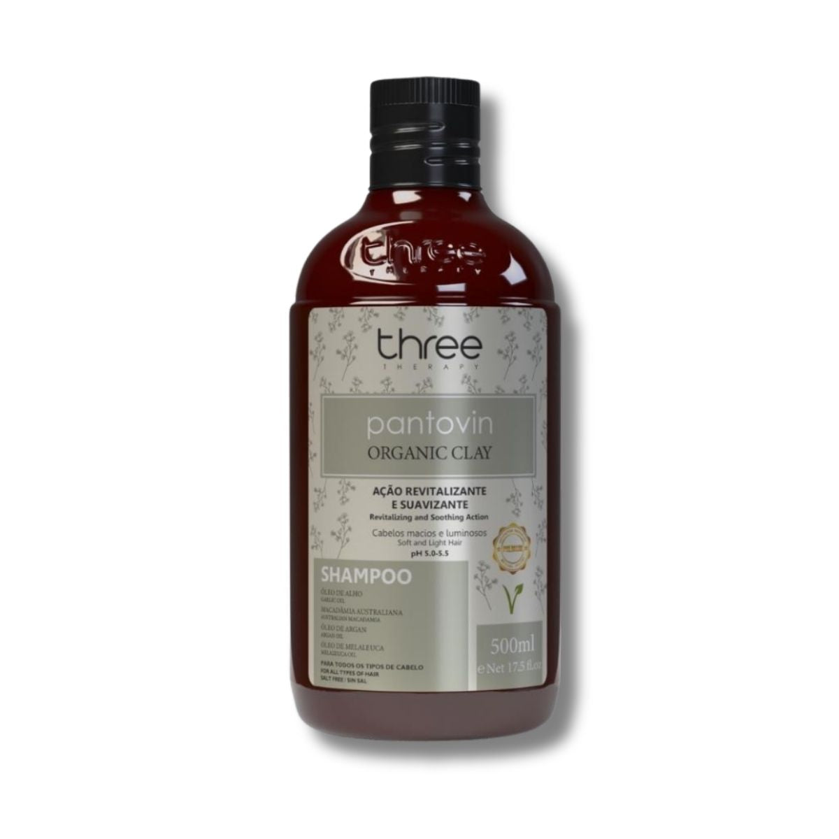 Shampoo Three Therapy Organic Clay Revitalizante 500 ml