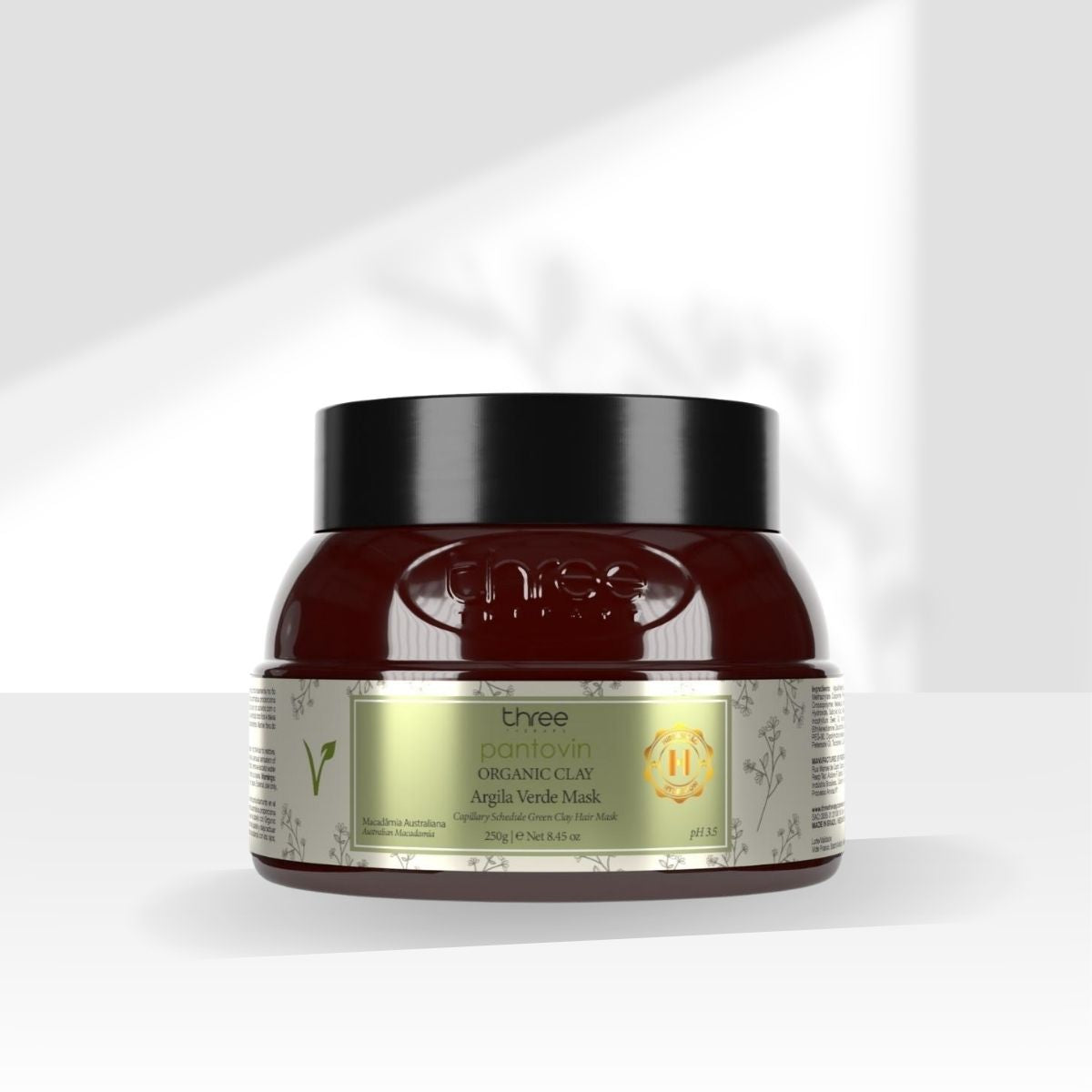 Máscara Three Therapy Organic Clay Argila Verde 250 g