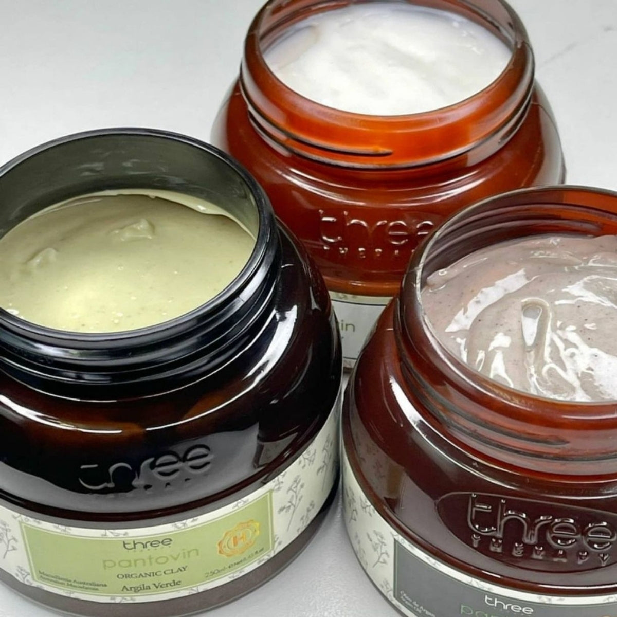 Máscara Three Therapy Organic Clay Argila Verde 250 g