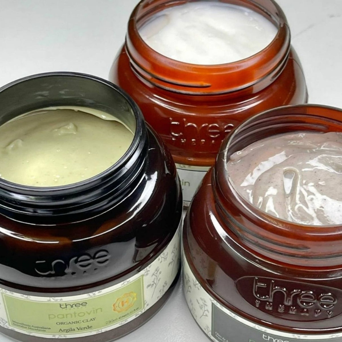 Máscara Three Therapy Organic Clay Argila Branca 250 g