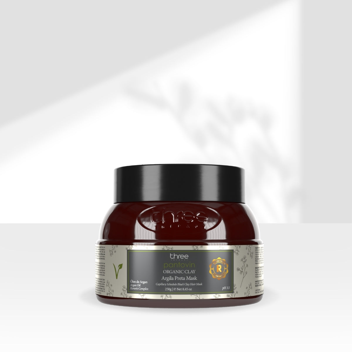 Máscara Three Therapy Organic Clay Argila Preta 250 g