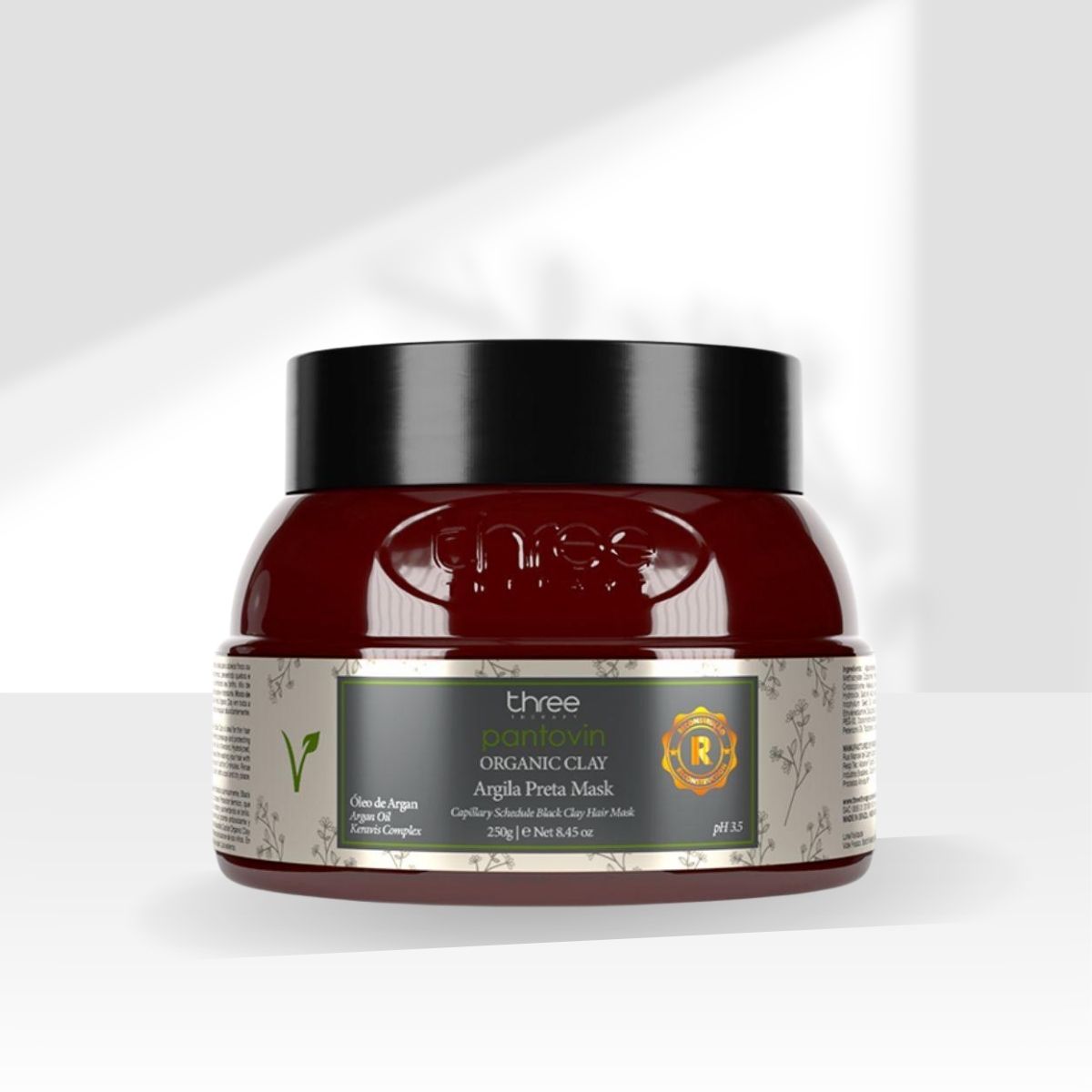 Máscara Three Therapy Organic Clay Argila Preta 250 g