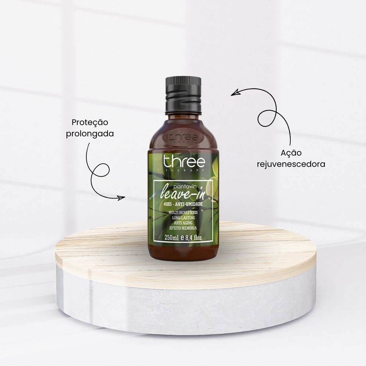 Leave-in Three Therapy Pantovin Anti-umidade 48h 250 ml