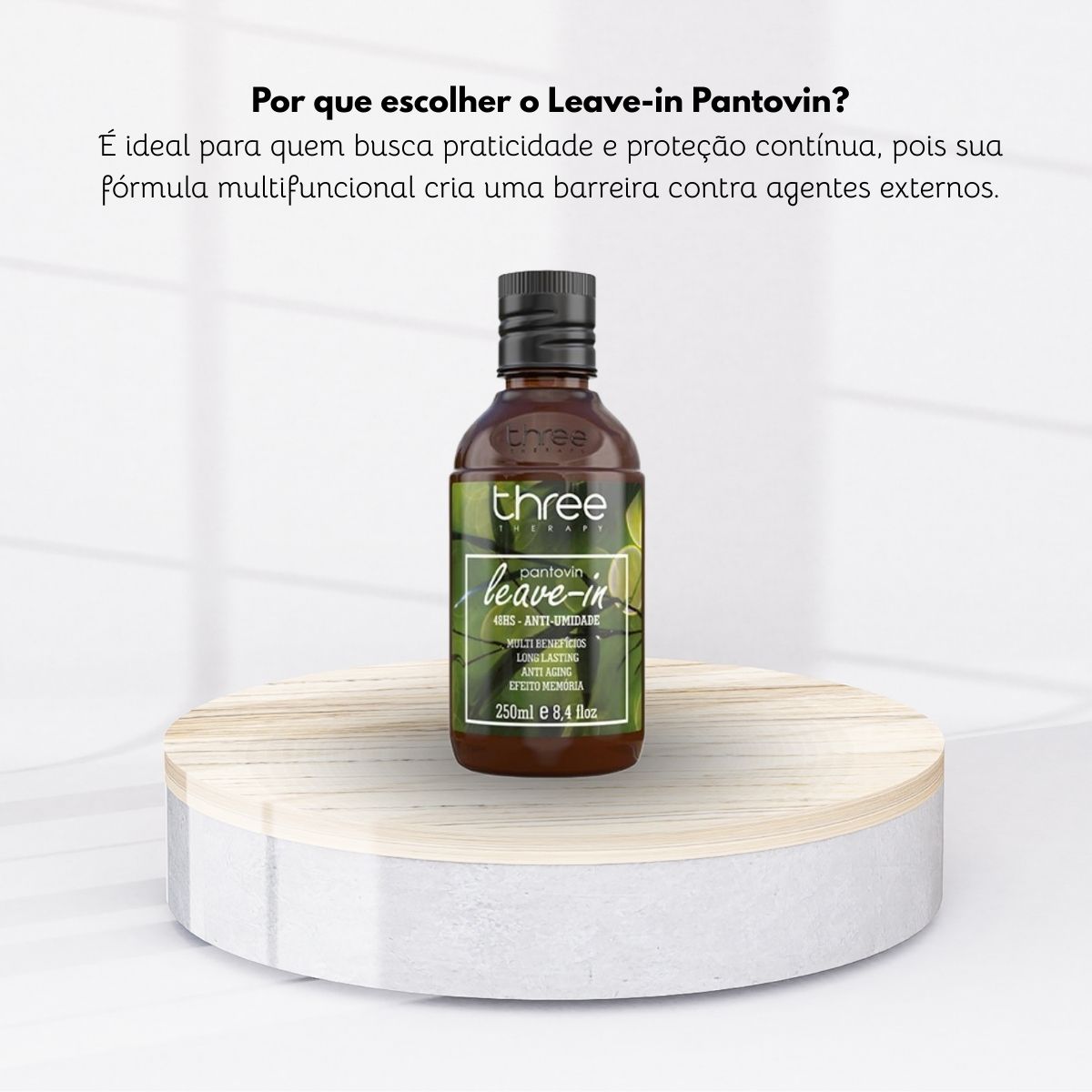 Leave-in Three Therapy Pantovin Anti-umidade 48h 250 ml