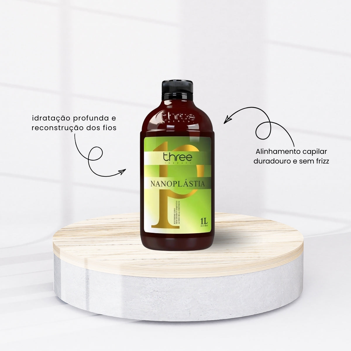 Progressiva Three Therapy Pantovin Nanoplastia Alinhamento Capilar 1 Litro