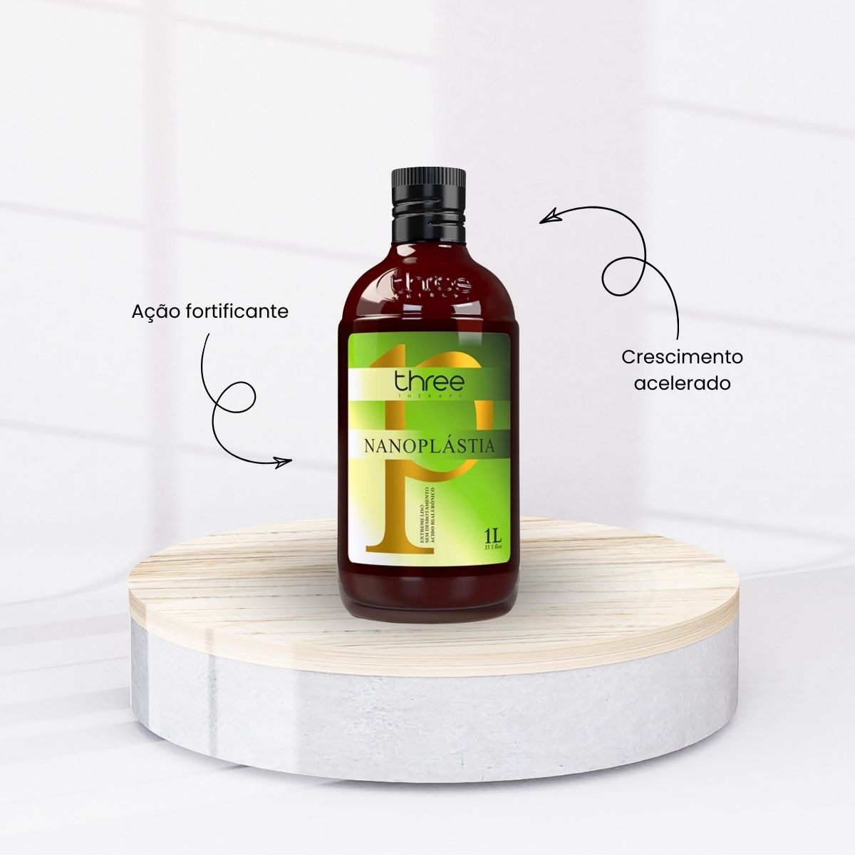 Progressiva Three Therapy Pantovin Nanoplastia Alinhamento Capilar 1 Litro
