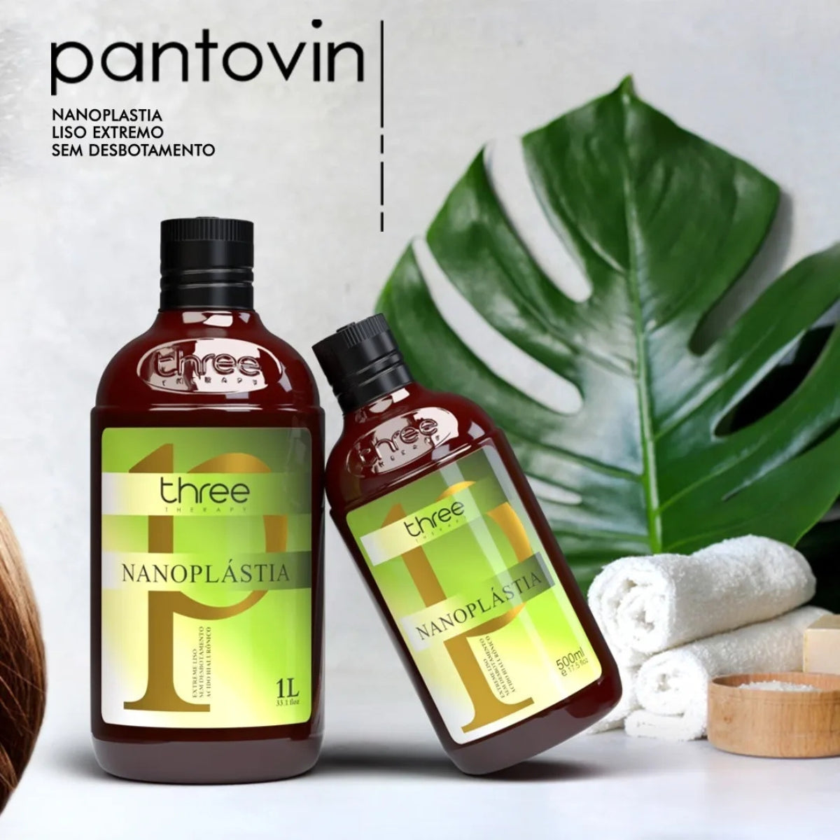 Progressiva Three Therapy Pantovin Nanoplastia Alinhamento Capilar 1 Litro