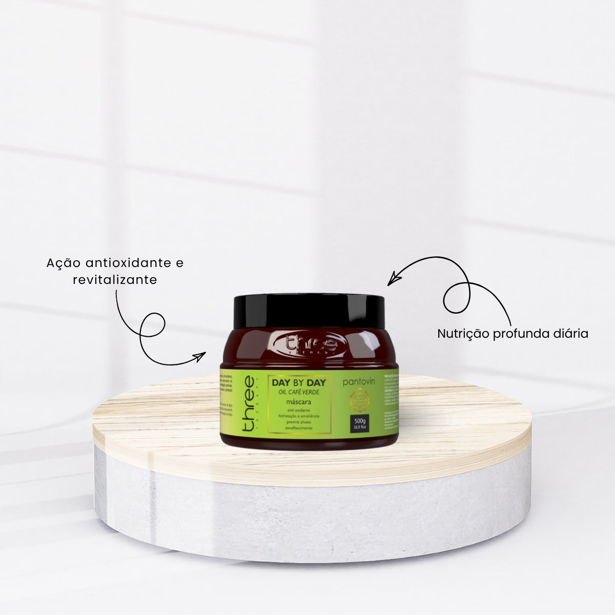 Máscara Three Therapy Day by Day Café Verde Oil 500 g